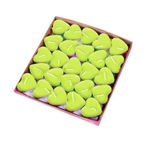 Tedaks 20 Li Kalp Mum Yeşil Tealight Mum Doğum Günü Parti Süsleme