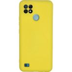 Tedar Realme C21 Kılıf Nano Içi Kadife Silikon - Sarı Najmaddin - Renkli