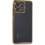 Tedarik Realme C53 Kılıf Razer Lensli Silikon - Gold Najmaddin