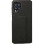 Tedarik Samsung Galaxy A22 Kılıf Mega Standlı Silikon - Siyah Najmaddin