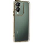 Tedarik Vivo Y17S Kılıf Razer Lensli Silikon - Gold Najmaddin