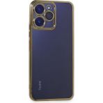Tedarik Xiaomi Redmi 12 Kılıf Razer Lensli Silikon - Gold Najmaddin