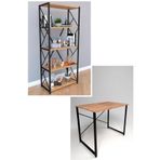 Tedarikcenter 5 Raflı Kitaplık ve 60x90 Çalışma Masası Seti Genç Odası 2'li Set