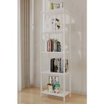 Tedarikcenter Metal Kitaplık 5 Raflı Kitaplık Dosya Kitap Rafı Ofis Ev Rafı Kitap Raf