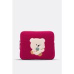 Teddy Bear Tablet Kılıfı 10” & 11” İnç Uyumlu IZG2401 (Fuşya)