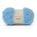 Teddy El Örgü Battaniye Kazak Hırka Atkı Bere İpi Örgü İpliği (Bebe Mavisi)
