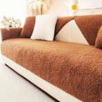 Teddy Kıvırck Peluş Üç Kişilik Koltuk Örtüsü Oturma Alanı Sadece ( 1ADET ) Ölçüm 75 x 190 cm - Kiremit