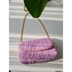 Teddy Peluş Omuz Çantası Pembe - 24x8x17h 50 cm Zincir - Açık Pembe