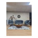 Teddy Takım Krom Kaplama Telli Ayak Çay Seti Koltuk - Berjer , Balkon, Salon, Ofis Füme Renk 40 X 125 Boyut/Ebat