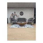 Teddy Takım Siyah Boyalı Telli Ayak Çay Seti Koltuk - Berjer , Balkon, Salon, Ofis Kahverengi Renk 40 X 125 Boyut/Ebat
