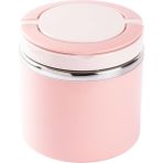 Tedemeı Pembe Paslanmaz Çelik Yuvarlak Yemek Taşıma Kabı 630ML - 630 ml