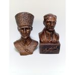 Tedi Sanat Mustafa Kemal Atatürk Büst Heykel 2li - Bakır