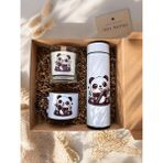 Tediks Sevimli Panda Hediye Seti – Termos, Kupa ve Mum Özel Kutulu Hediye Paketi | Sevgiliye, Arkadaşa, Doğum Günü Hediyesi - Beyaz