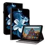 TEDTIKJT Amazon Fire HD 10 2019 2017 ile Uyumlu Kılıf Tablet Kapaklı Kılıf Kristal Desenli Deri Standlı Koruyucu Fonksiyonlu Kapak, Siyah Matrix Orkide