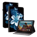 TEDTIKJT Amazon Fire HD 10 Plus/HD 10 13. Nesil 2023 2024 ile Uyumlu Kılıf Stand Koruyucu Fonksiyonlu Kapaklı Kılıf Kristal Desenli Deri Tablet Kılıfları, Siyah Matrix Orkide