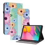 TEDTIKJT Samsung Galaxy Tab A 10.1 inç 2019 SM-T510 T515 Tablet Kılıfı Kristal Desenli Deri Kapaklı Standlı Koruyucu Kılıf Samsung Galaxy Tab A 10.1 2019 için Kapak, Ayçiçeği