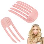 Teegxddy Hacim klipsi, hacimli saç tokası, hacim veren saç klipsi, saç kökleri kaldırma klipsi, kabarık saçaklar ve yüksek taç saç modelleri için, pembe, 2 adet