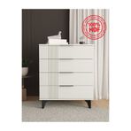 Teen & Bright EKİN 4 ÇEKMECELİ ŞİFONYER - TAMAMI MDF beyaz