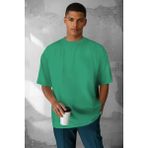 Teenage Millionaire Erkek Bntn Yeşil Basic Düz Baskısız Oversize Salas T-Shirt - Benetton Yeşili - XS