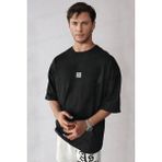 Teenage Millionaire Erkek Free Life Siyah Bisiklet Yaka Truvakar Kol Oversize T-Shirt Günlük Stil - XS
