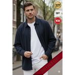 Teenage Millionaire Erkek Lacivert Kadife Fitilli Yumuşak Dokulu Loose Fit Oversize Düşük Omuz Gömlek