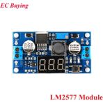 Teenspirit LM2577 Dc-Dc Boost Yükseltme Modülü Yükseltme Dönüştürücü Dijital Voltmetre Ekran Gerilim Ölçer Güç Modülü 3A Çıkış XL6009 (Yurt Dışından) - NA - Siyah