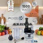 Tefal 1500W Yüksek Güç 1,5 Litre Cam Hazneli Buz Kırıcı Dilimleyici Ve Rende 4 Bıçaklı Powelix Doğrayıcı Mutfak Robotu