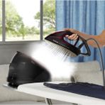 Tefal 2600W 7,5bar Ultra Yüksek Basınç Teknolojili Premium 560G/DK Ultra Güçlü Buhar Kazanlı Ütü Mor, Luciole Lambader - Mor - Siyah