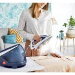 Tefal 2600W Profesyonel Mavi Seri Buhar Kazanlı Ütü - Sıfır Yanık Garantisi, Hijyenik Buhar, Geniş Su Haznesi ve Dikey Kullanım Imkanı - Mavi - Beyaz