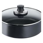 Tefal 28 cm İndüksiyon Tabanlı Kısa Makarna Tenceresi Titanyum Kaplama Siyah Renk