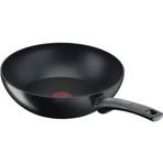 Tefal 28 cm Titanyum 3X UltimateOne İndüksiyon Tabanlı Wok Tava siyah