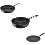 Tefal 6x Excellence 22 cm. Tava - 25 cm. Krep - 26 cm. Multipan Tava 3'lü Set