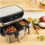 Tefal 8,3l Geniş Çift Hazneli 8 Ön Ayarlı Pişirme Programlı Premium Airfryer + Onerous Hassas Tartı - Siyah