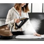 Tefal 9 Bar Yüksek Basınç Vision LED Işıklı Premium Buhar Kazanlı Ütü, Özel Tabanlı, Lambader Hediye - Siyah