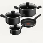 Tefal 9 Parça Dark Stone Dayanıklı Mineral Kaplama Tencere Tava Seti