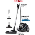 Tefal 900W Turbo Başlıklı Sessiz Silence Force Cyclonic Effitech Animal Toz Torbasız Elektrikli Süpürge 900W - Siyah