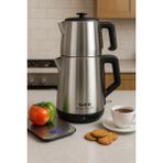 Tefal Aileler Için Uygun Inox Magic Tea Xl Paslanmaz Çelik Gövdeli 1650 Watt Çay Makinesi + Mutfak Tartısı - İnox