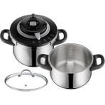 Tefal Clipso Chef Düdüklü Tencere Seti 6 Litre + 4,5 Litre Demir Malzeme ile Tekli Kullanım - 1 L - Beyaz