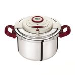 Tefal Clipso Plus Precision 6 lt Kırmızı-Beyaz Çelik Düdüklü Tencere