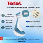 Tefal DT9530 Pure Tex 4 In 1 Kırışıklık Giderici 1700 Watt Buharlı Düzleştirici Ütü - Mavi - Beyaz