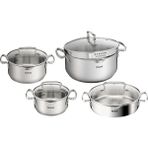 Tefal Duetto 8 Parça Çelik Tencere Seti - Siyah