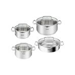 Tefal Duetto İndüksiyon Tabanlı 8 Parça Çelik Tencere Seti - 2100139450