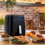 Tefal Easy Fry & Grill & Steam + Yağsız Fritöz Airfry 6,5 Litre Kapasite Hava ile Kızartma & Buharlı Pişirme - Siyah