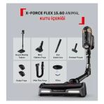 Tefal En Güçlü 230 Air Watt Emiş Gücü Bükülebilir Flex Gövde Animal Kit Başlıklı Şarjlı Dikey Süpürge X-Force Flex 15.60 Ty99f1