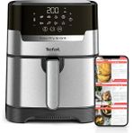 Tefal Ikisi Birarada 8 Programlı Zamanlayıcılı Premium Yağsız Fritöz Airfryer, Hava ile Kızartma & Izgara, Onerous Mutfak Tartısı Hediye - Gri