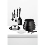 Tefal Ingenio Exception Titanyum 6x 12 Parça Büyük Tava Tencere ve Simplissima 5 Parça Servis Seti