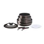 Tefal Ingenio XL Intense Titanyum 2X Büyük Tencere ve Tava Set Siyah