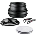 Tefal L3959953 Ingenio Unlimited Titanyum 6X Büyük Set 12 Parça - 2100134252 - Siyah - 26/28cm Tava + 22cm Tencere + 28cm Wok Tava + 24cm Sote Tavası + 22/24/28cm Cam Kapak + 22/24cm Plastik Kapak