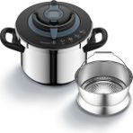 Tefal Nutricook+ Plus 6 lt Düdüklü Tencere Paslanmaz Çelik Tekli İndüksiyon Uyumlu Siyah