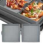 Tefal OptiGrill XL, Elite XL, Plus + XL, Elite Plus XL ile uyumlu, pişirme kabı, pişirme kalıbı, aksesuar, silikon pişirme kasesi parçası, kızartma, fırınlama, mangal, temas ızgarası için, 2 adet